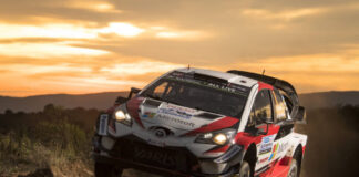 Ott Tänak ja Martin Järveoja stardivad Shell Helix Rally Estonial Toyota WRC autoga