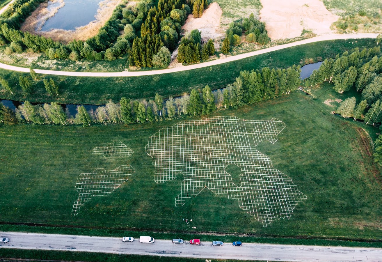 Galerii: Ülenurmele istutati maailma suurim Eesti kaart