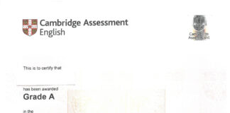 Edukalt sooritatud rahvusvaheline inglise keele eksam