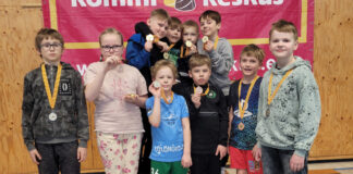 Ülenurme gümnaasiumi maadlejate medalisadu