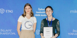 Amanda Pärk sai õpilaste teadustööde riiklikul konkursil eripreemia