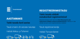 Transpordiamet ning Maksu- ja Tolliamet kutsuvad enne mootorsõidukimaksu saabumist andmeid üle kontrollima