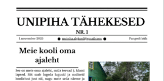 Ilmus Unipiha koolilehe „Tähekesed“ esimene number